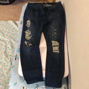 JustFab Distressed Skinny Jeans